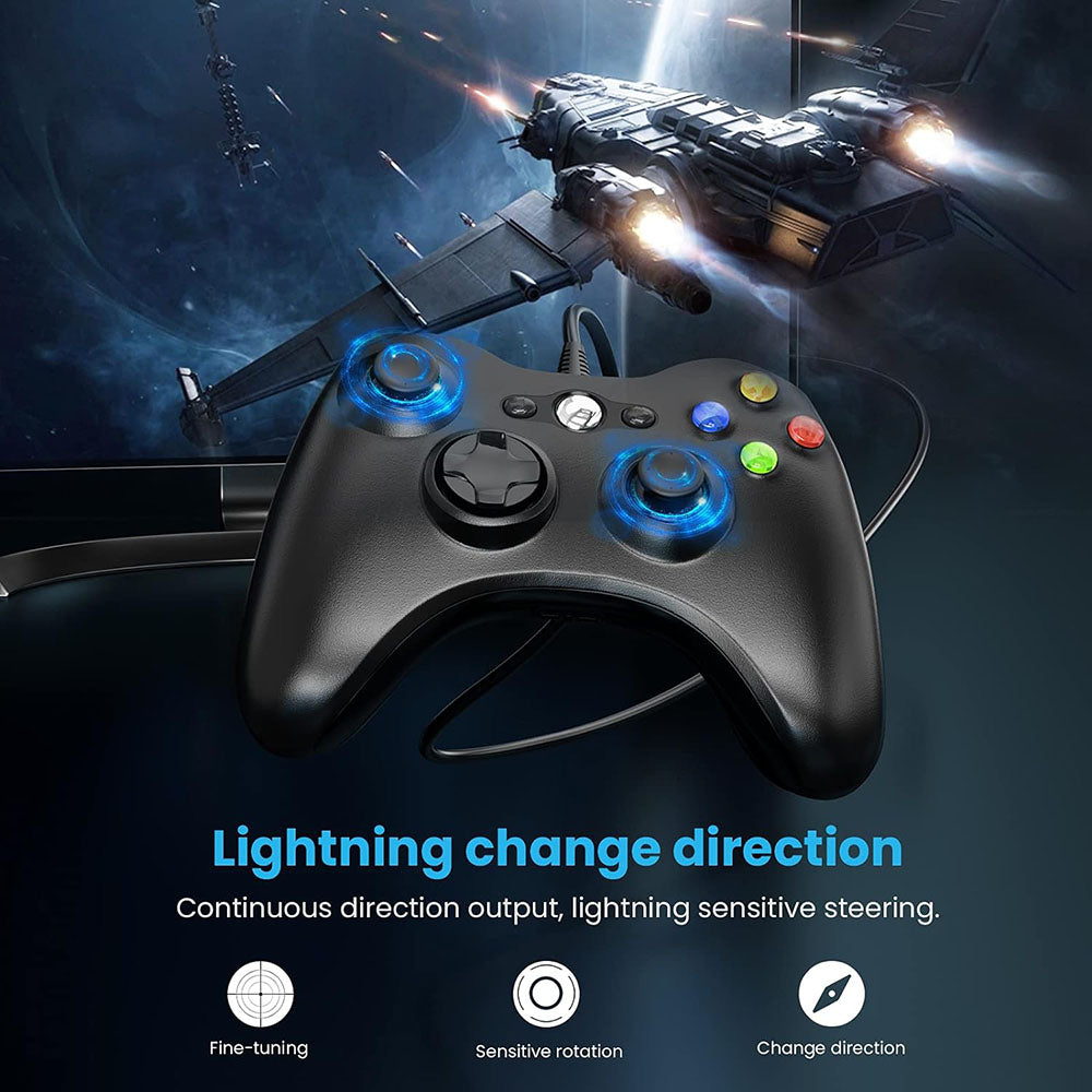 8610 Wired Gamepad for 360 Console Game Controller Compatible with PC Windows 8610 Wired Gamepad for 360 Console Game Controller Compatible with PC Windows